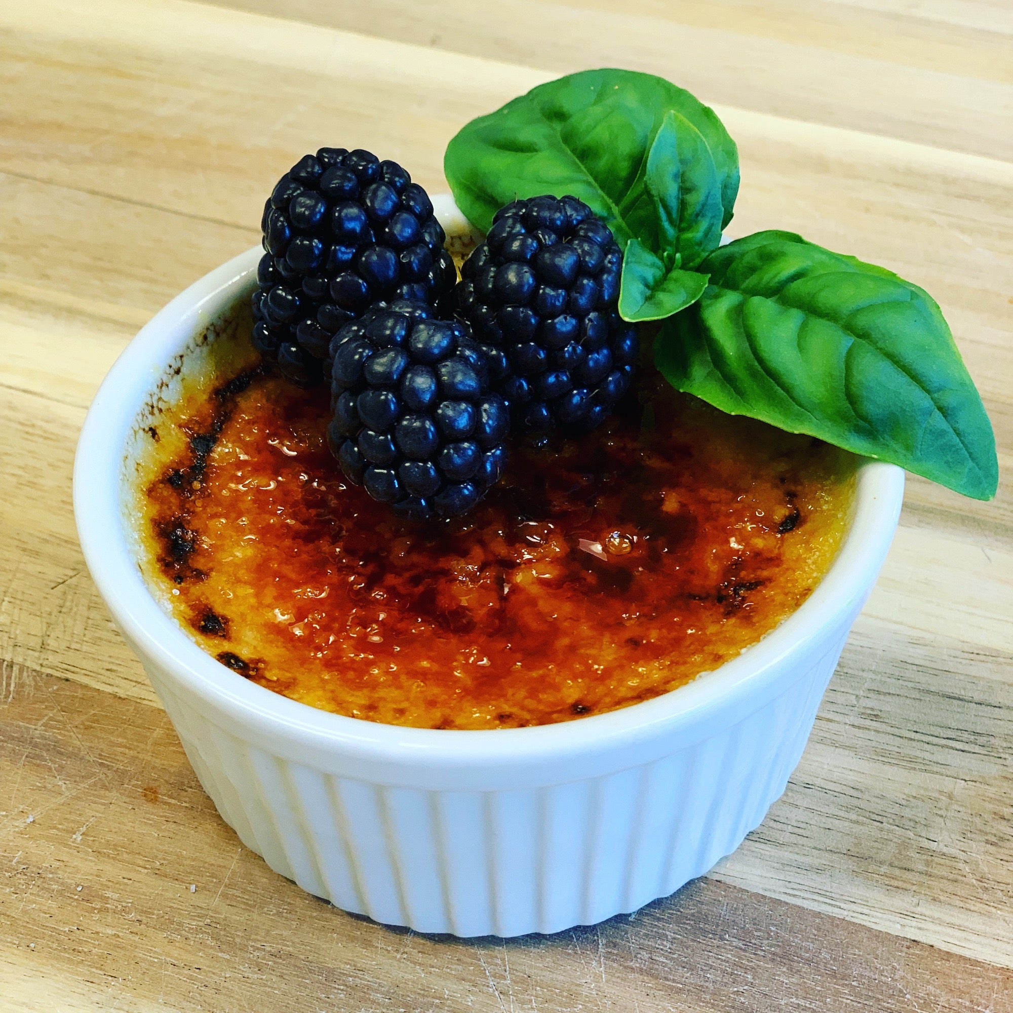 Sweet Basil Creme Brulee