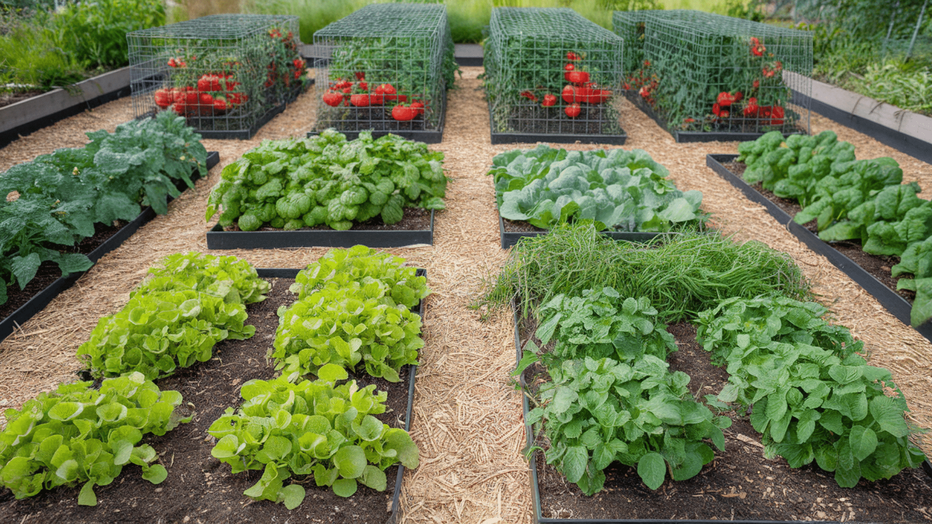 4x4 raised bed starter layout