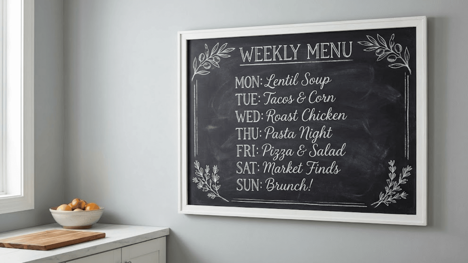 DIY chalkboard wall art