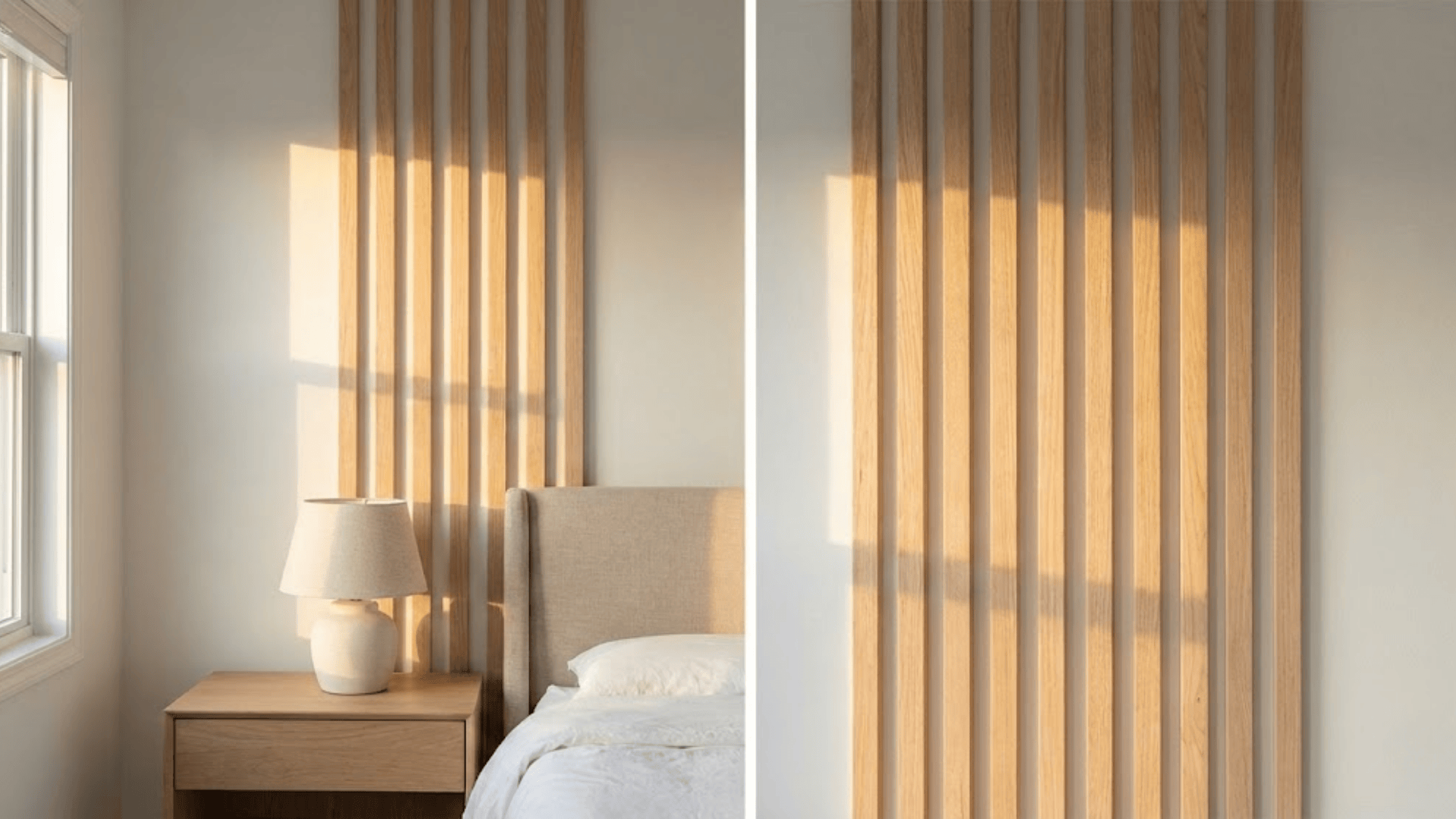 DIY wooden slat accent