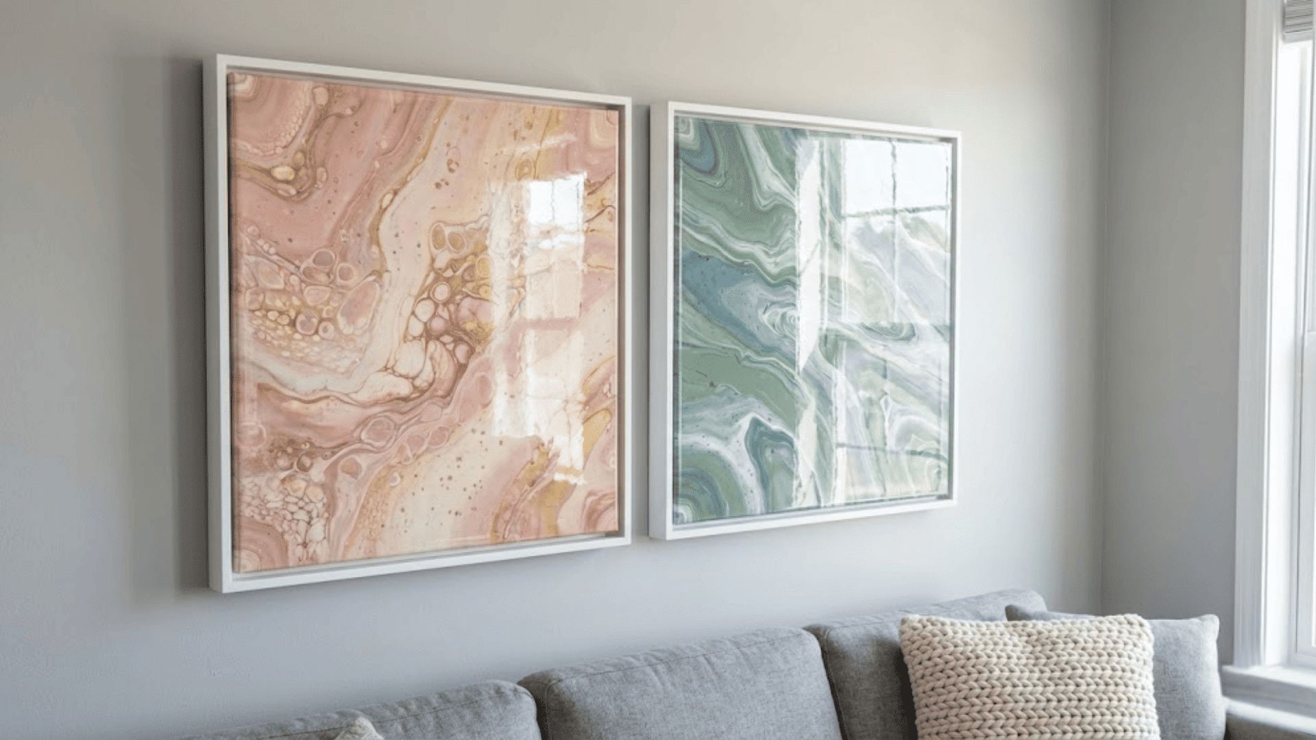 acrylic pour wall art