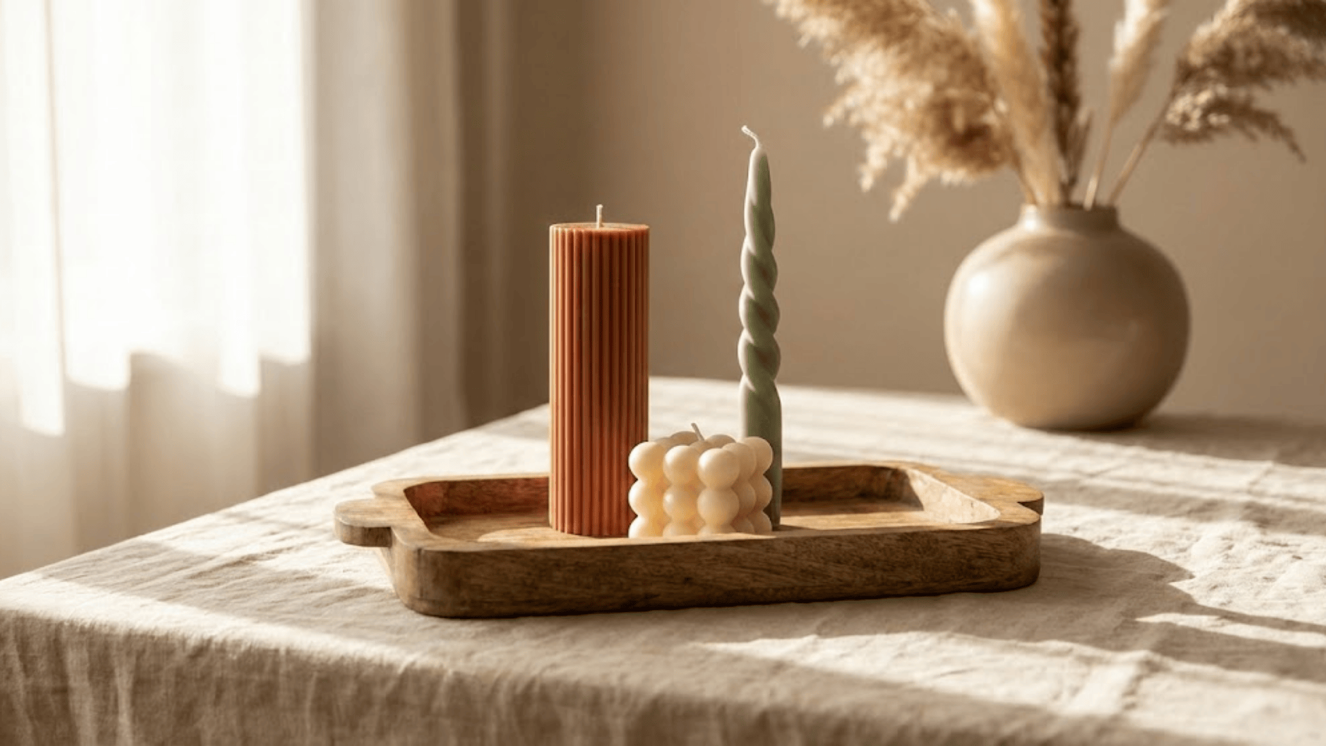 aesthetic candle molds as sculptural decor