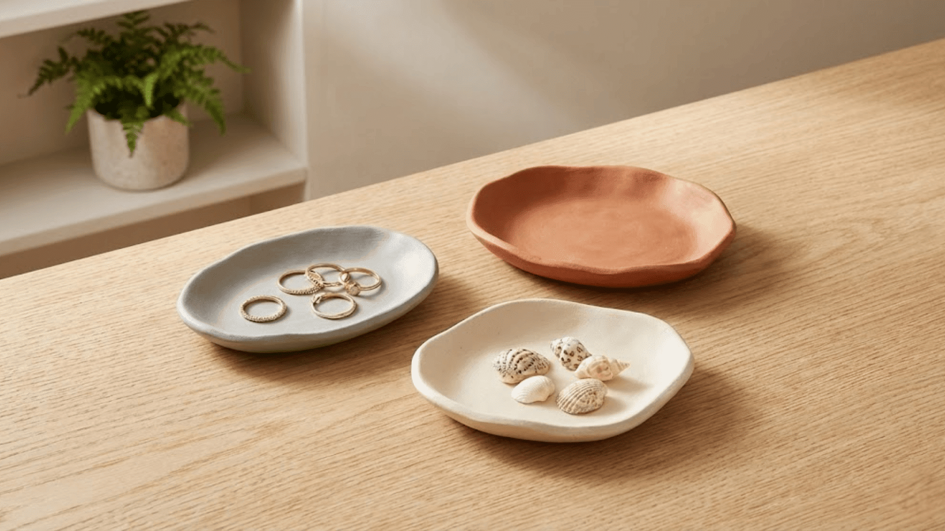 air dry clay trinket dishes