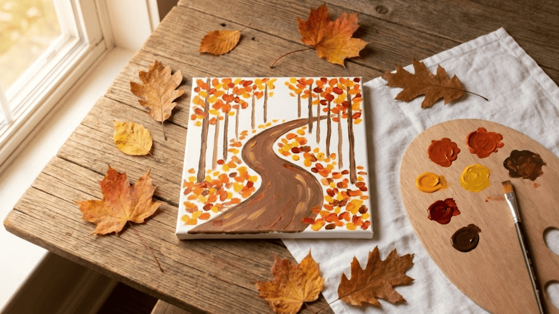 autumn forest path