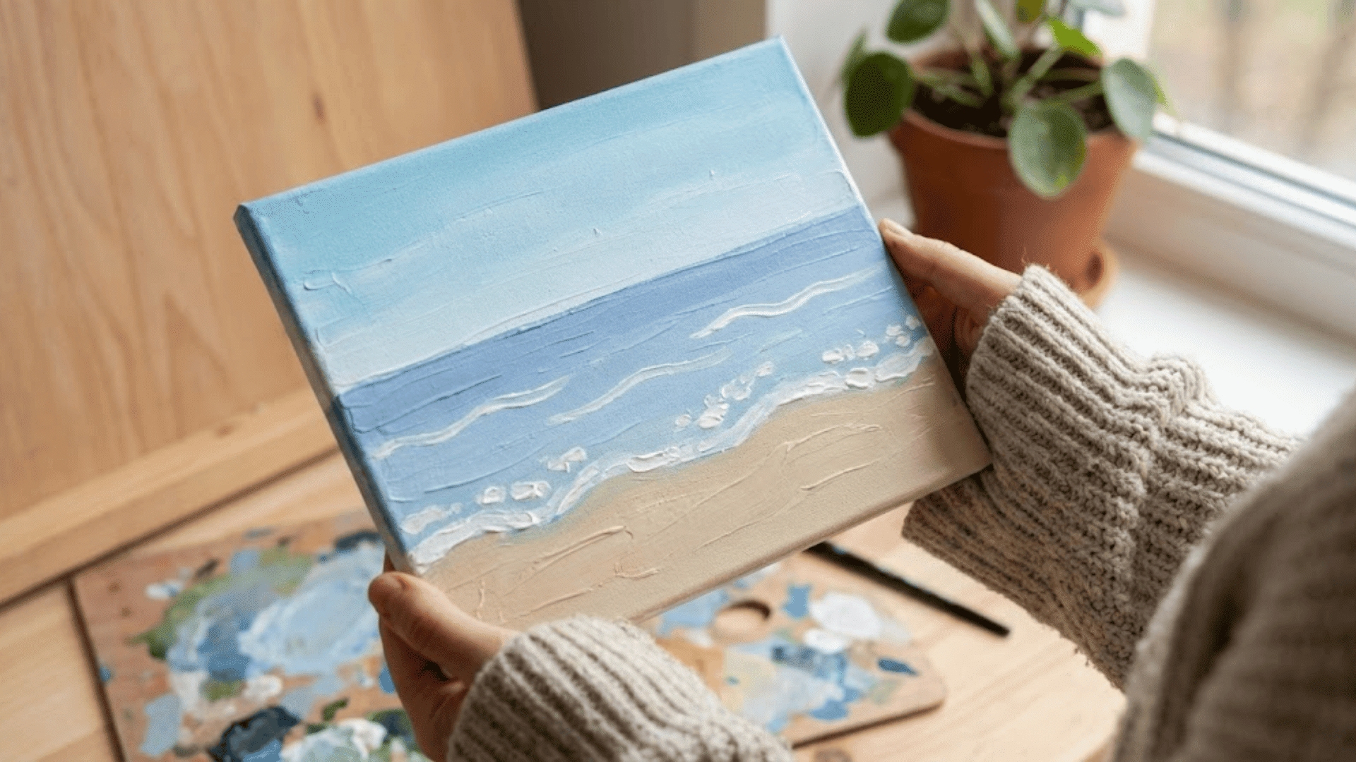 beach horizon with soft waves