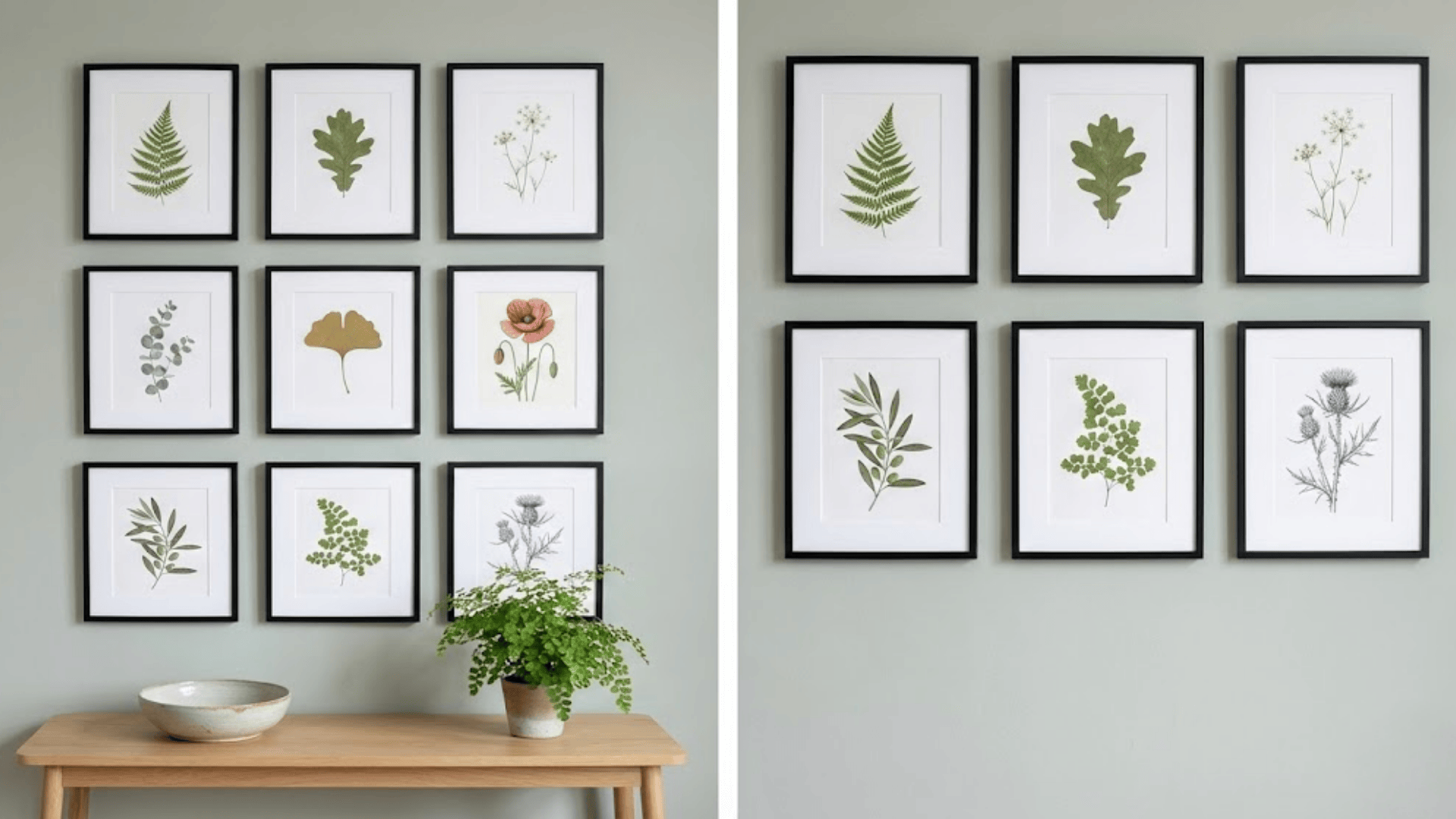 botanical print wall gallery