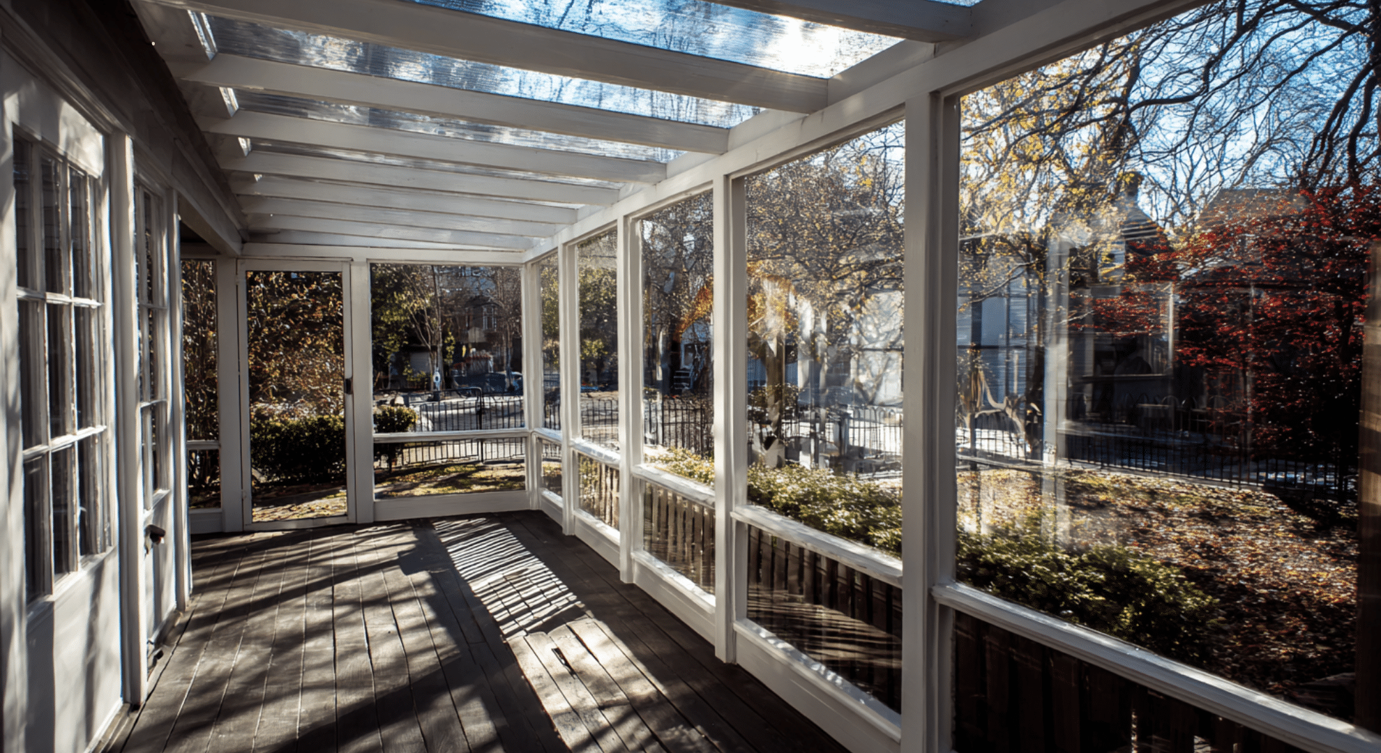clear polycarbonate roof