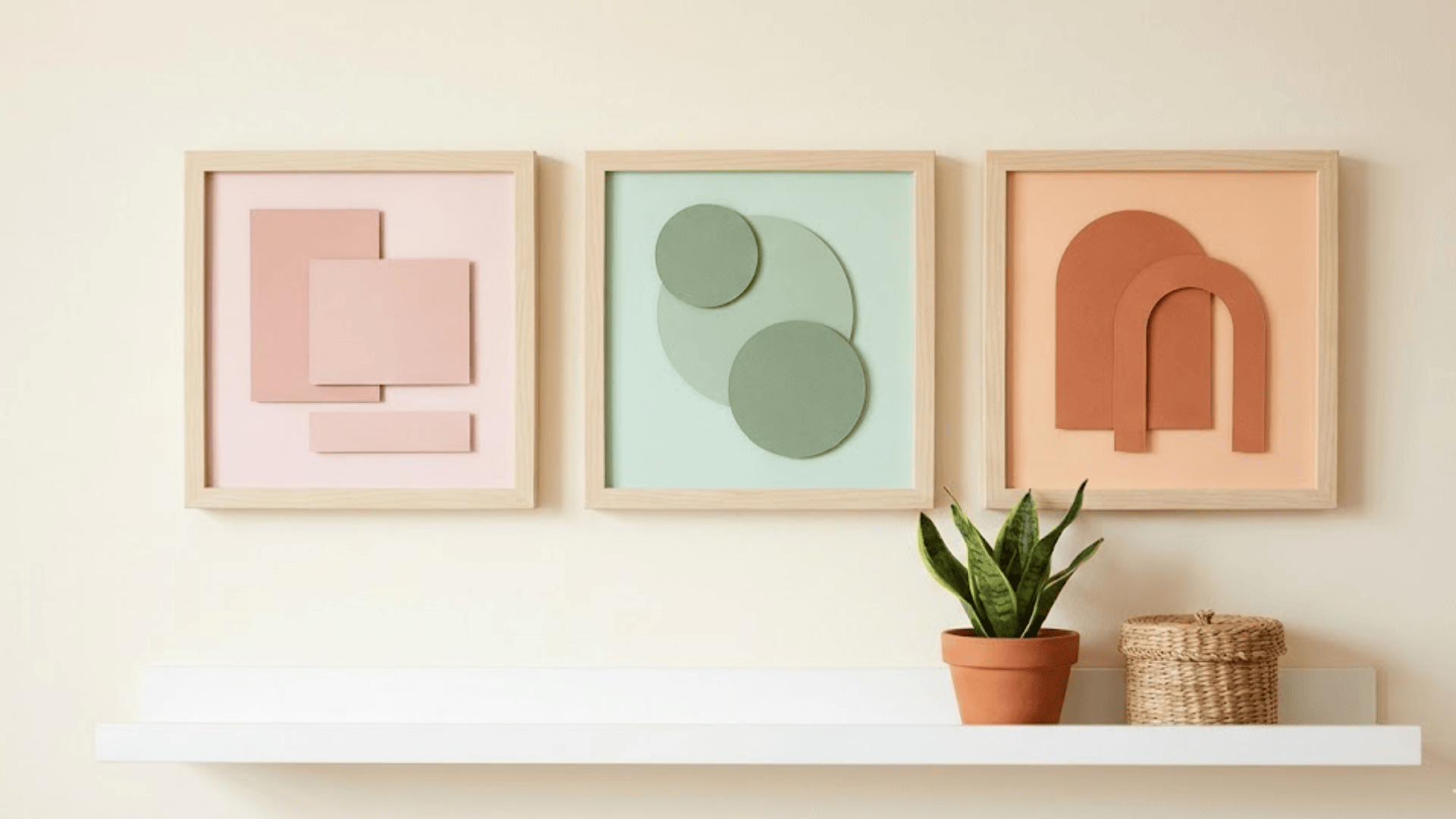 color blocked paper panels