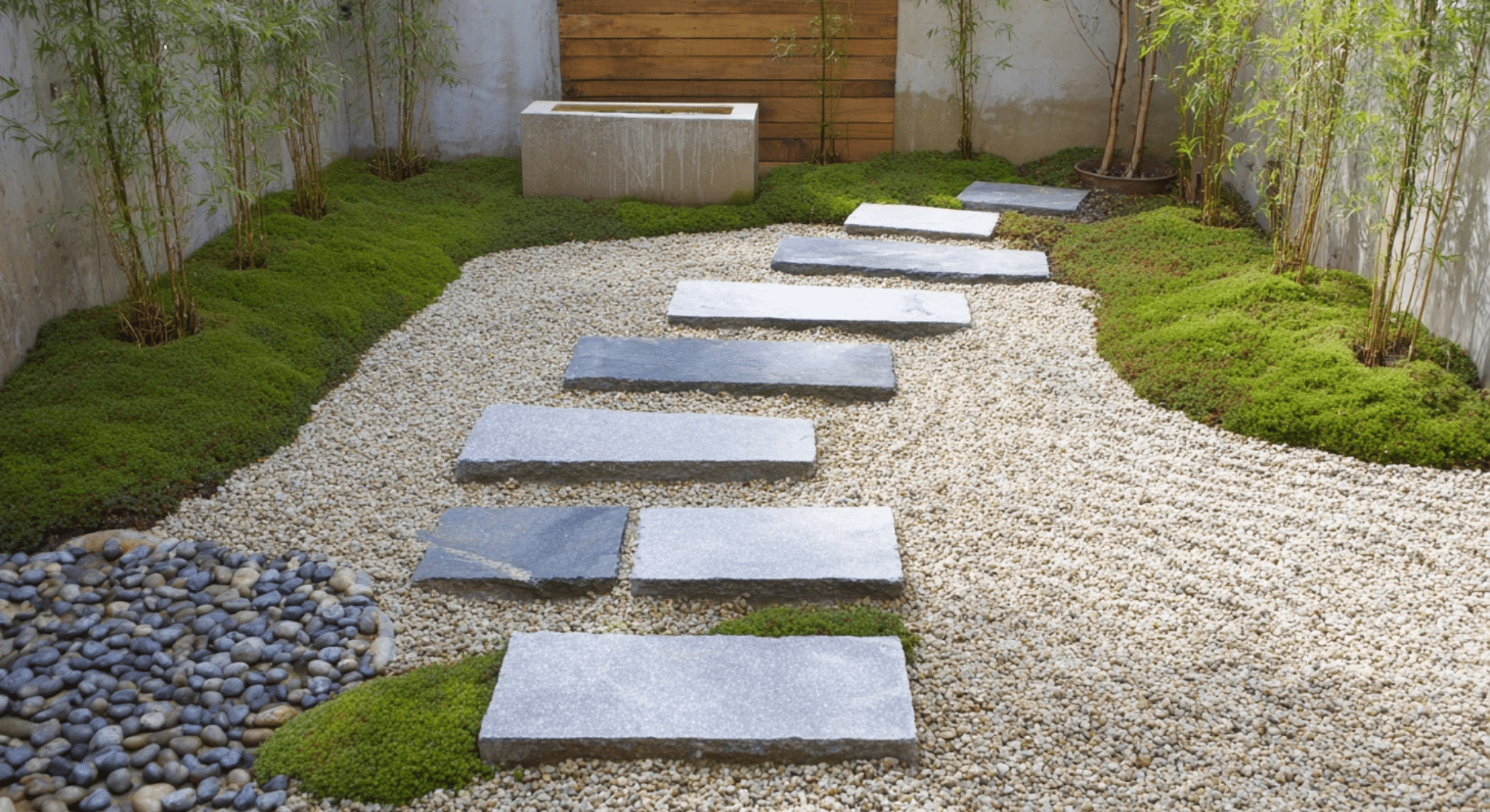 courtyard stone path layout