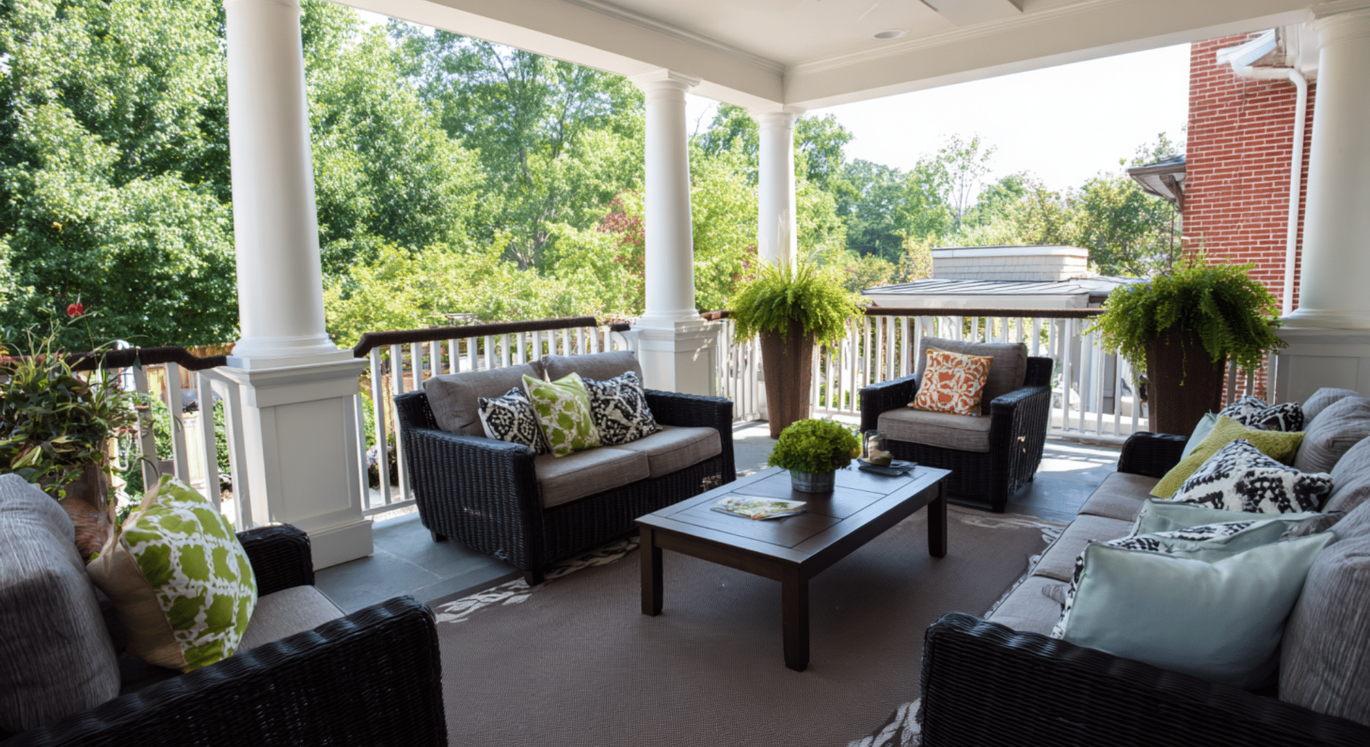 covered lounge area