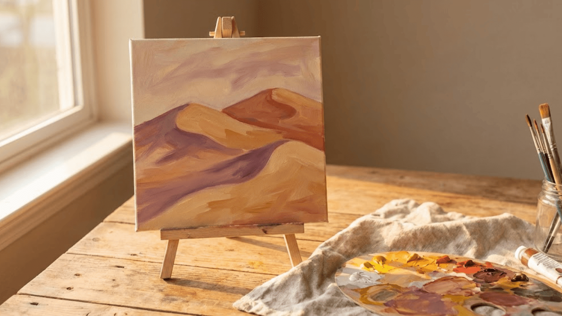 desert dunes at golden hour