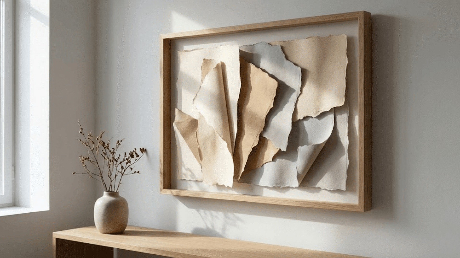 diy paper art layered torn folded