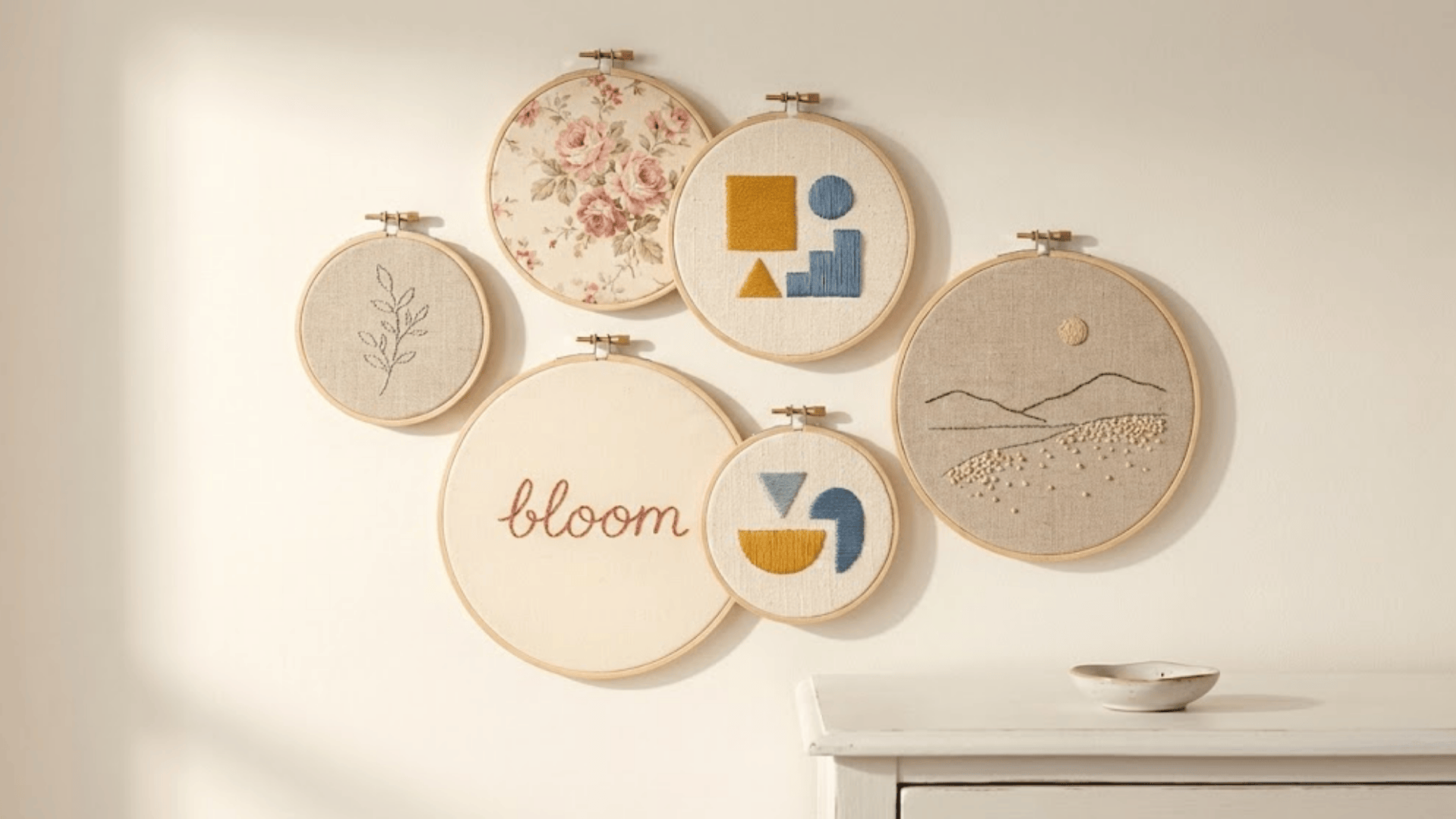 embroidery hoop wall art