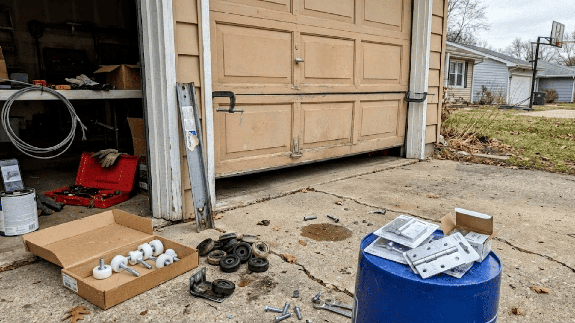 essential DIY garage door parts hardware