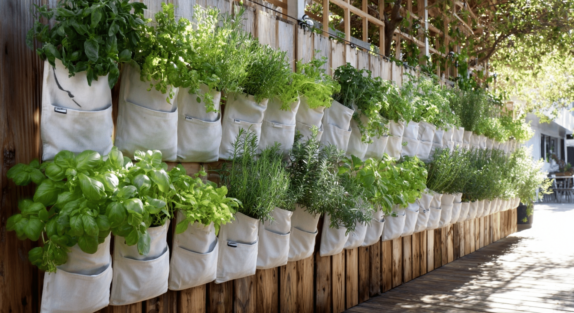 fabric pocket wall garden
