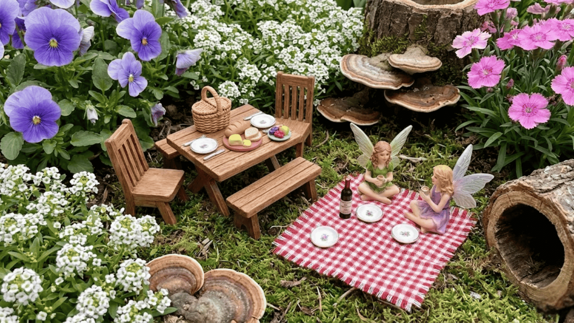 fairy picnic scene
