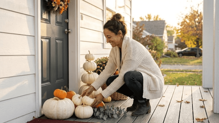 fall small front porch ideas that maximize space (1)