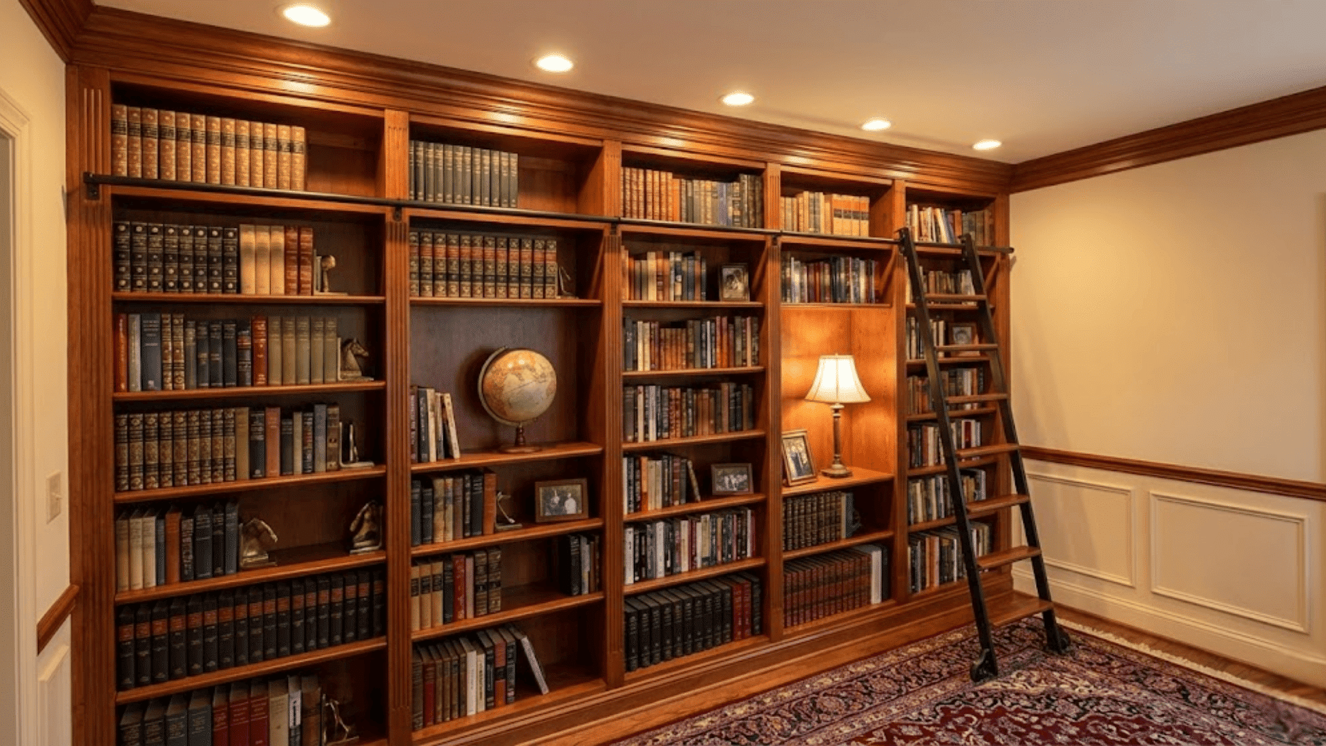floor to ceiling bookshelf wall