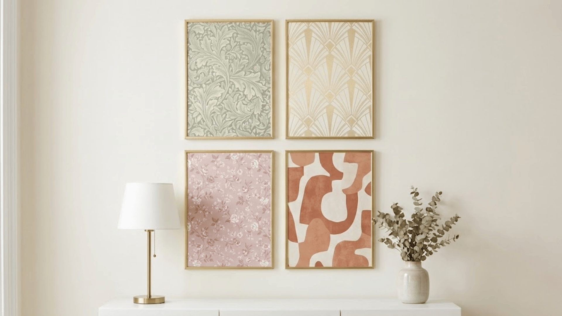 framed wallpaper samples