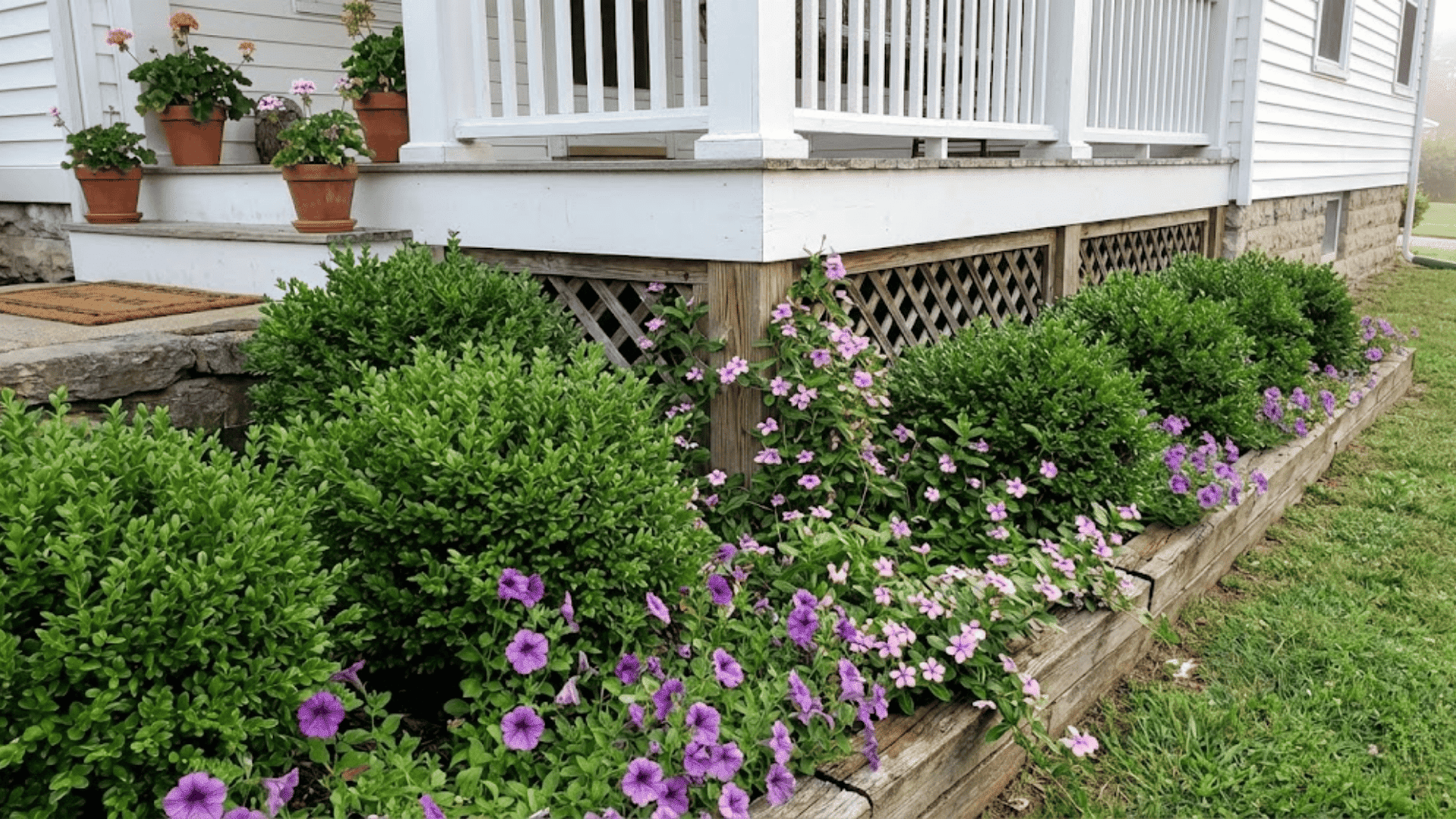 front porch skirt flower bed
