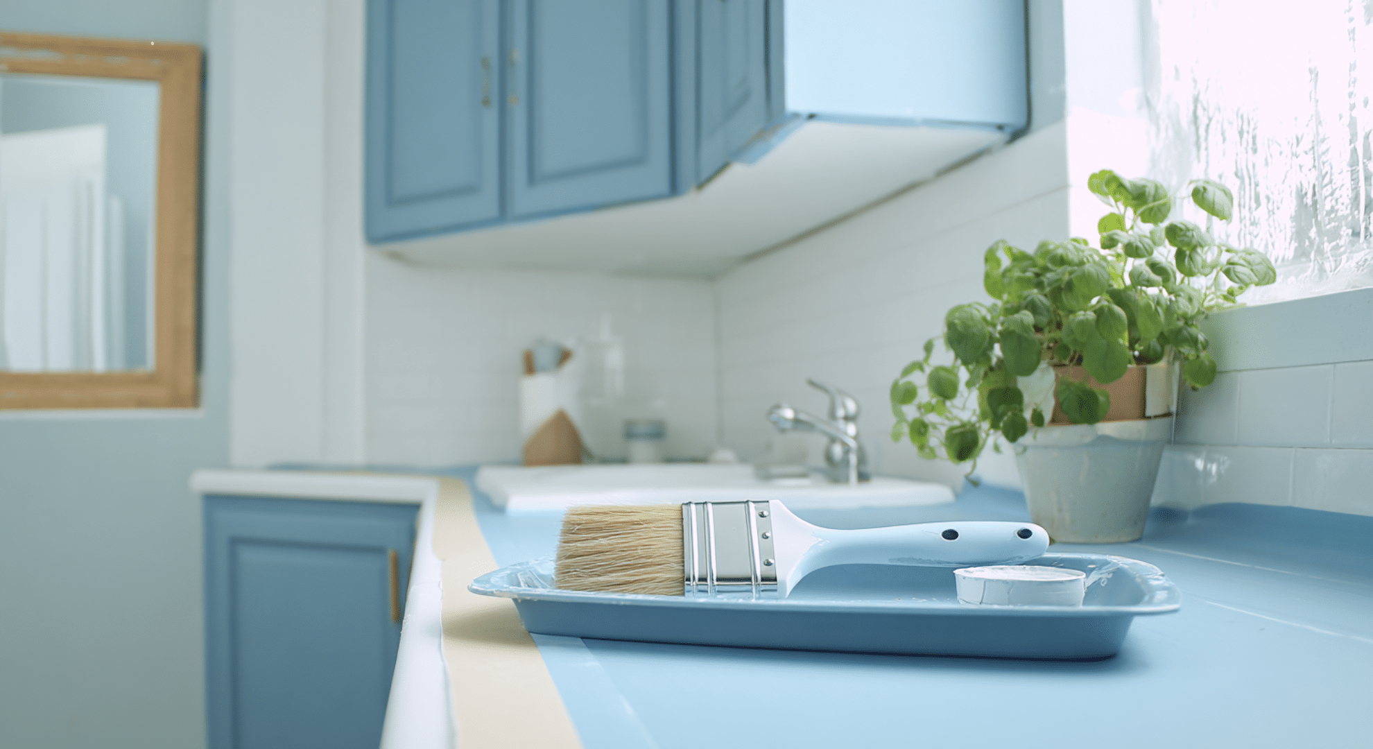 give cabinets and walls a fresh coat
