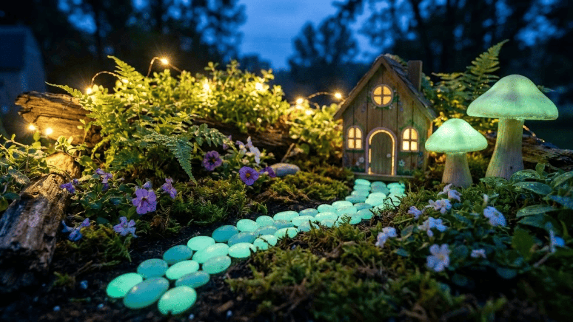 glow in the dark garden paths
