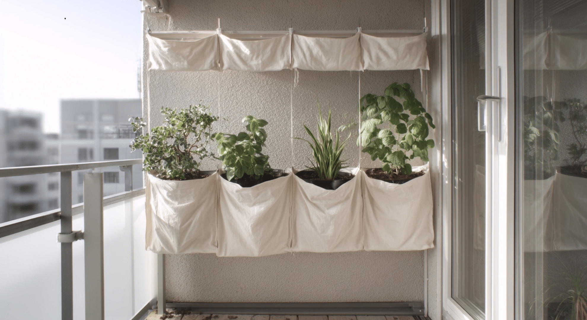 hanging fabric panel garden