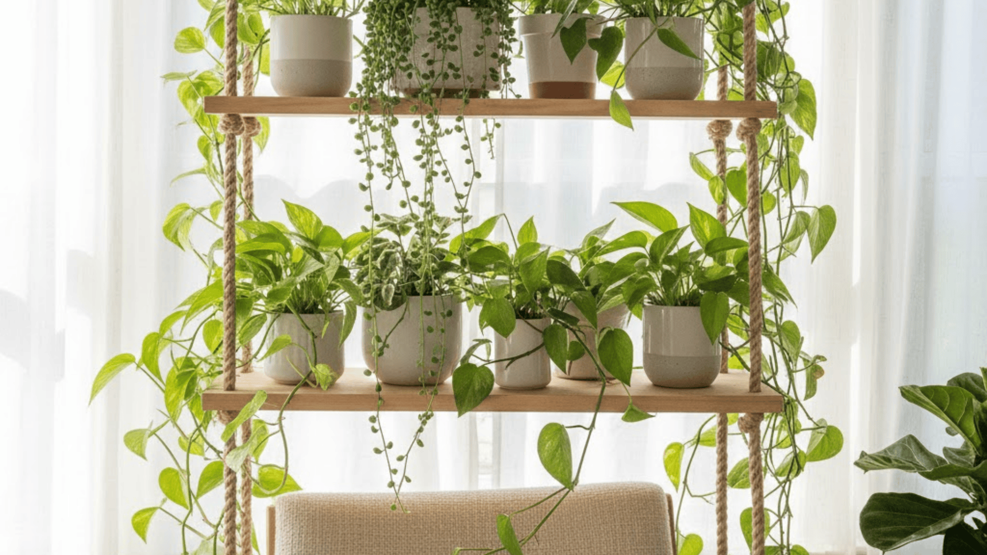 hanging plant shelves