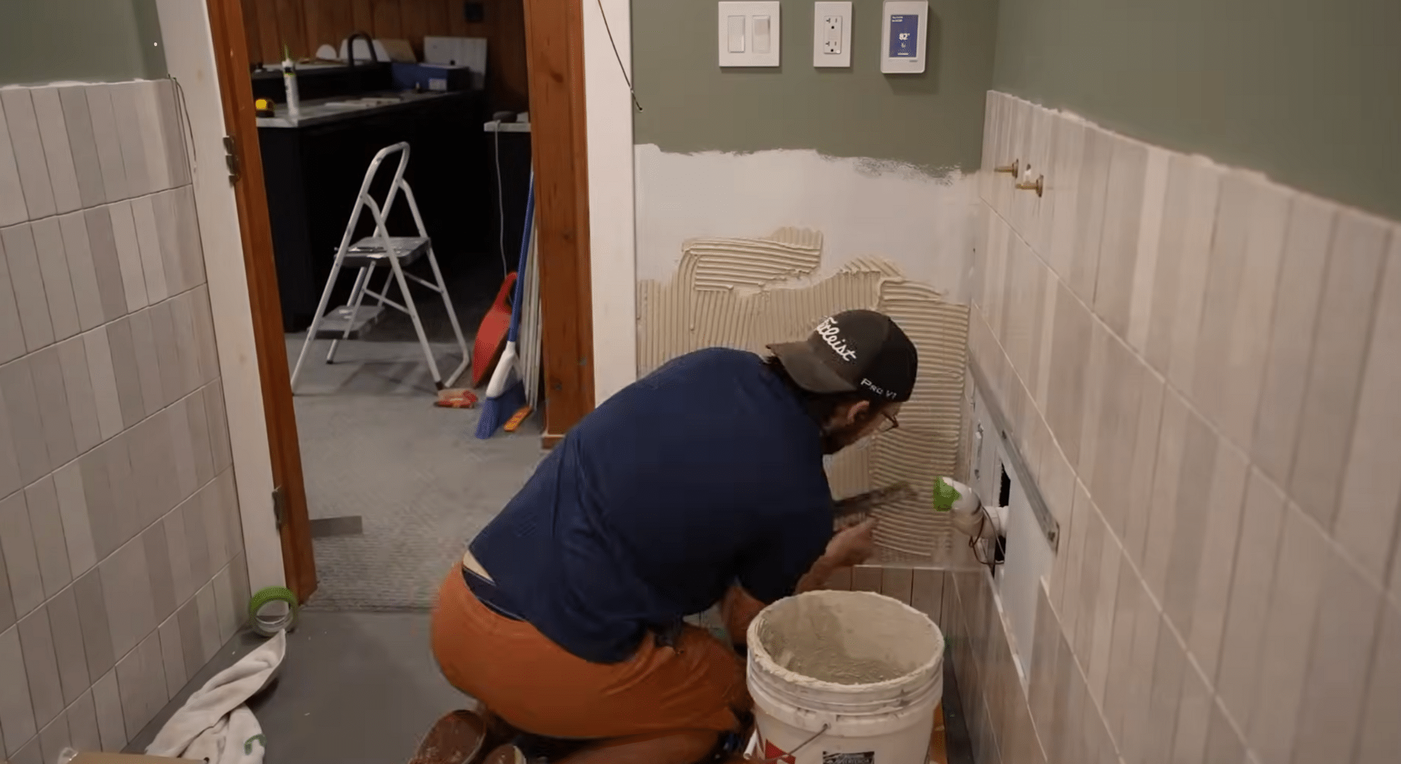 heated floor and tile work