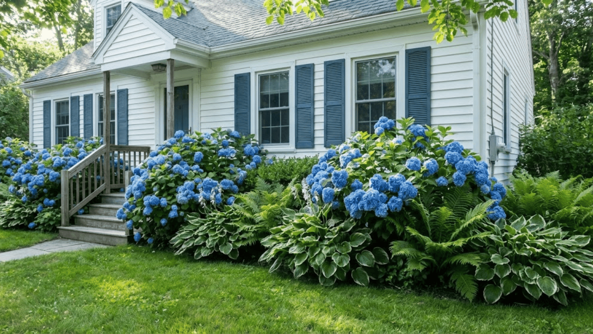 hydrangea foundation bed (1)