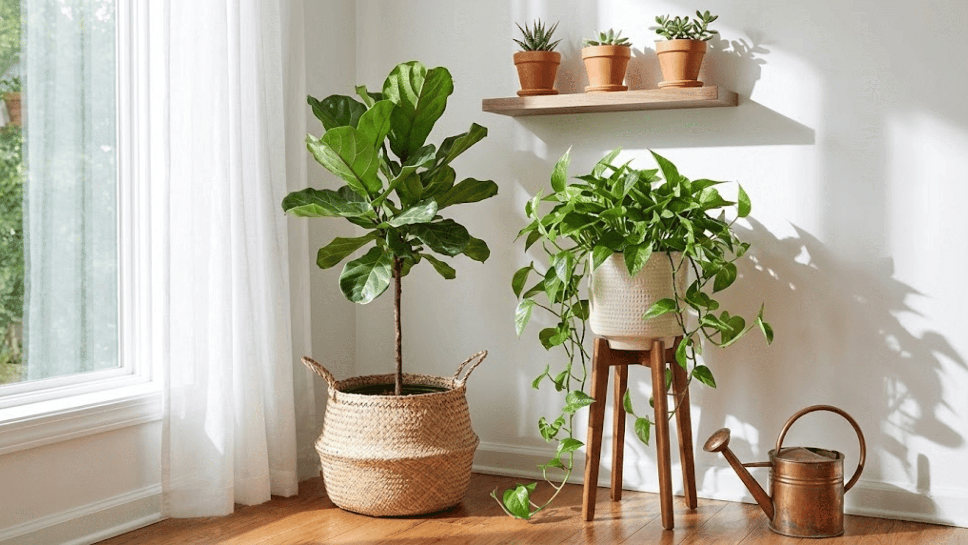 indoor plant styling corner