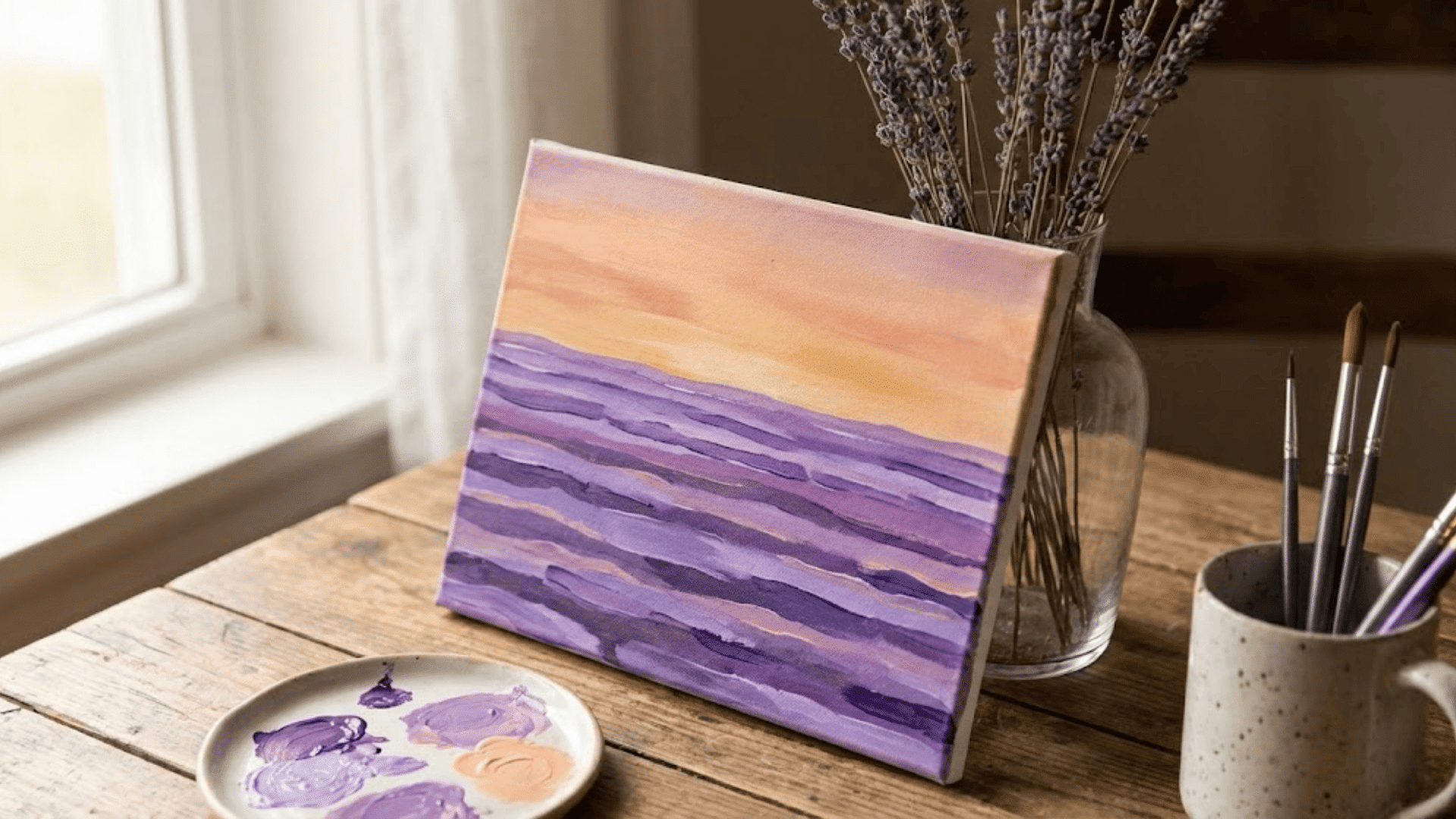 lavender field perspective study