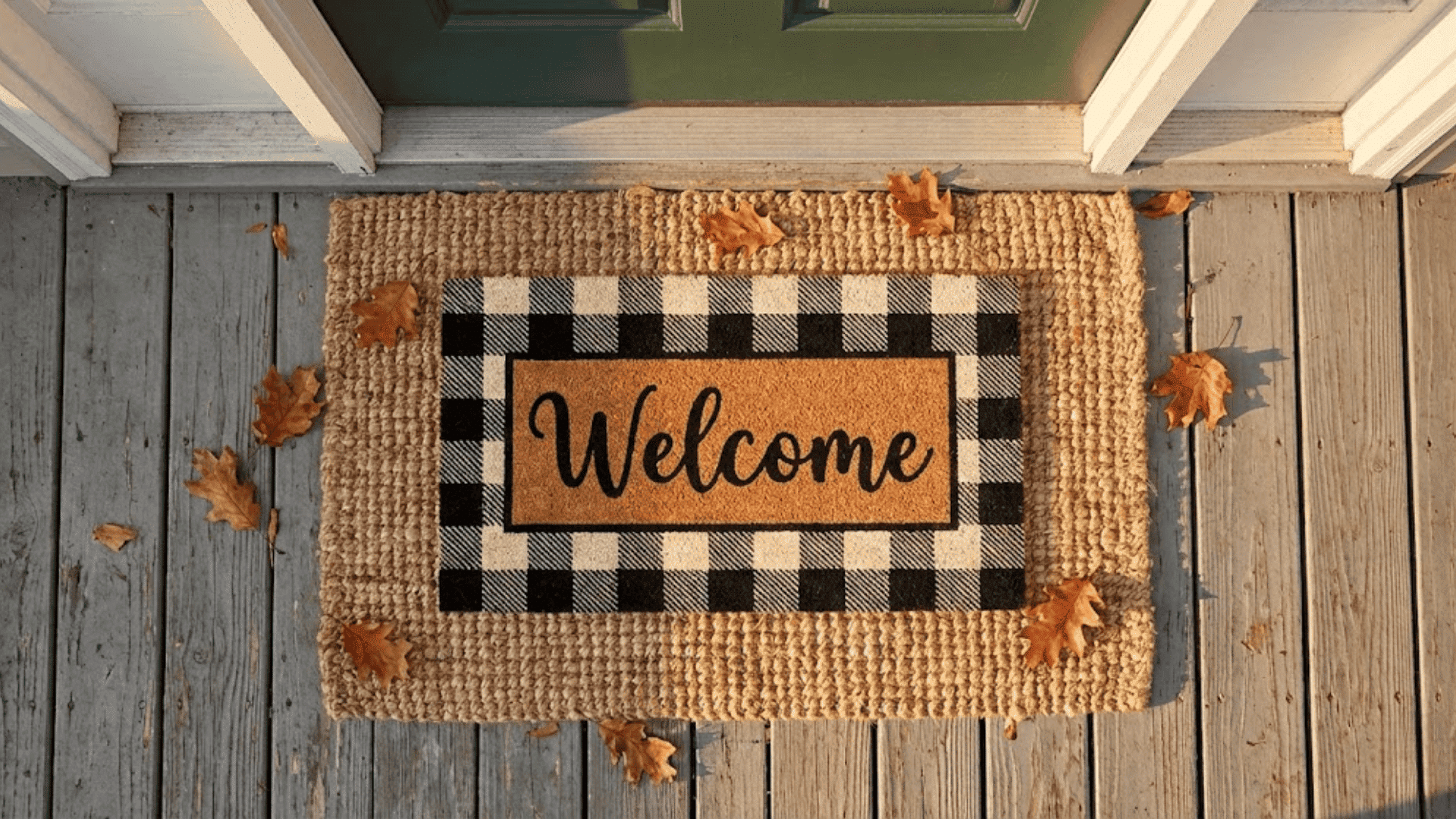 layered fall doormats