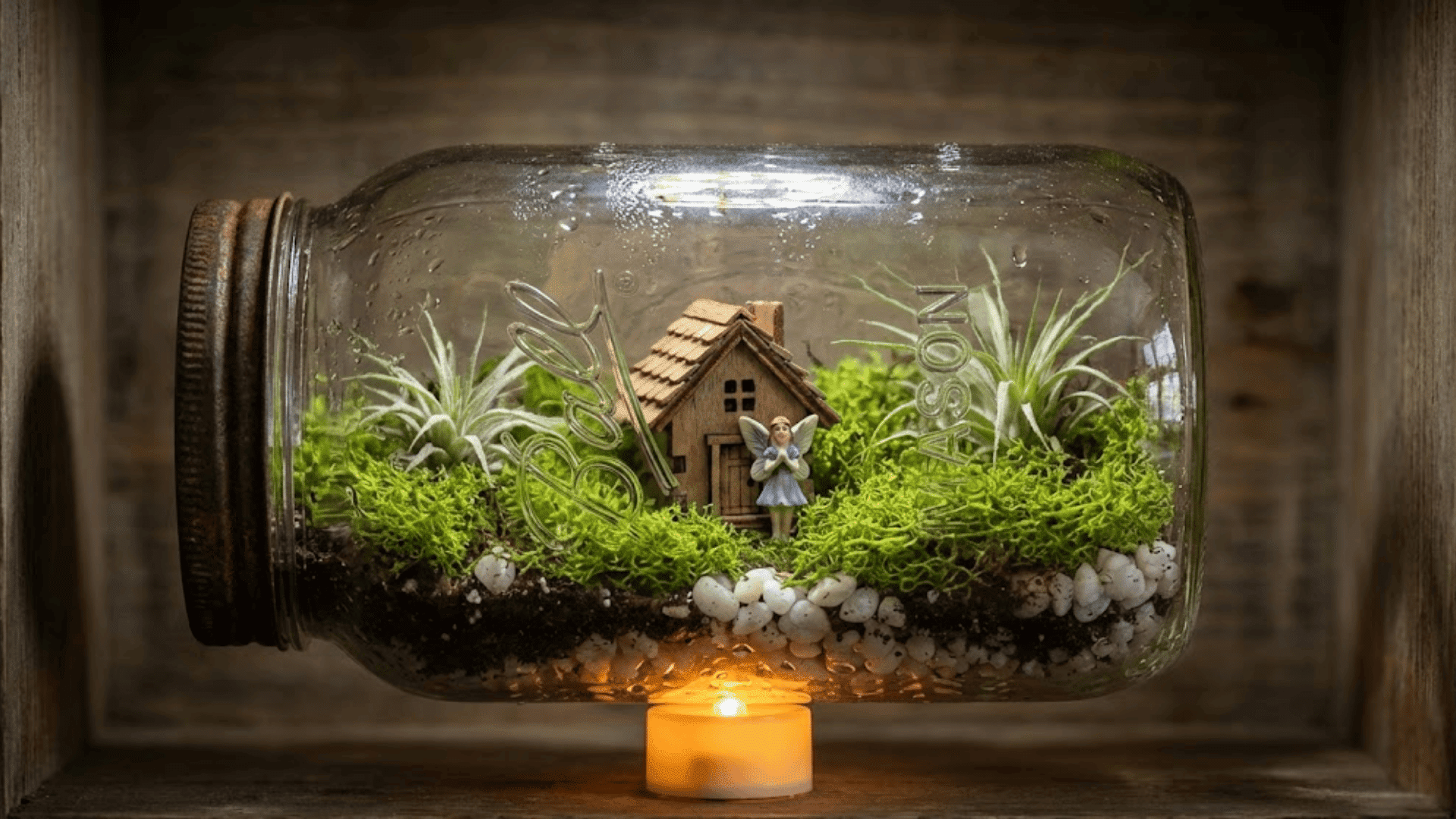 mason jar fairy garden