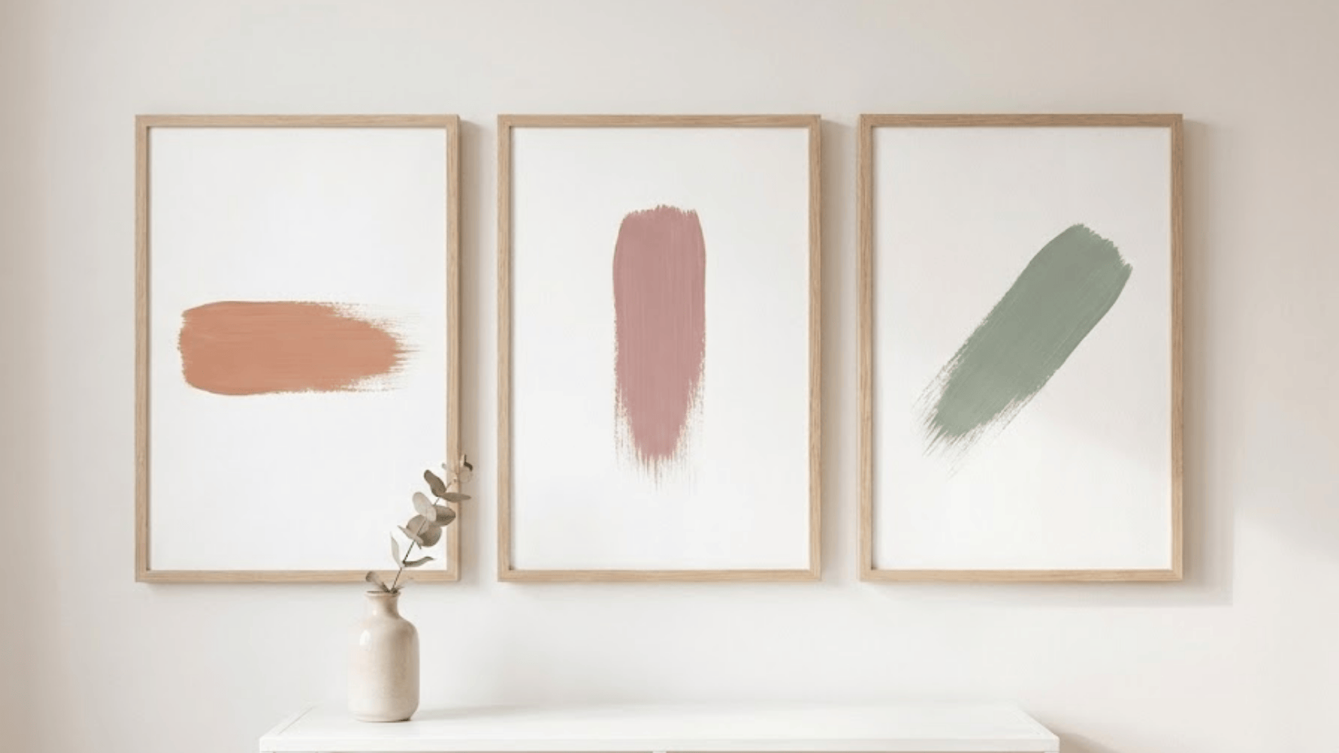 minimal brush stroke wall art