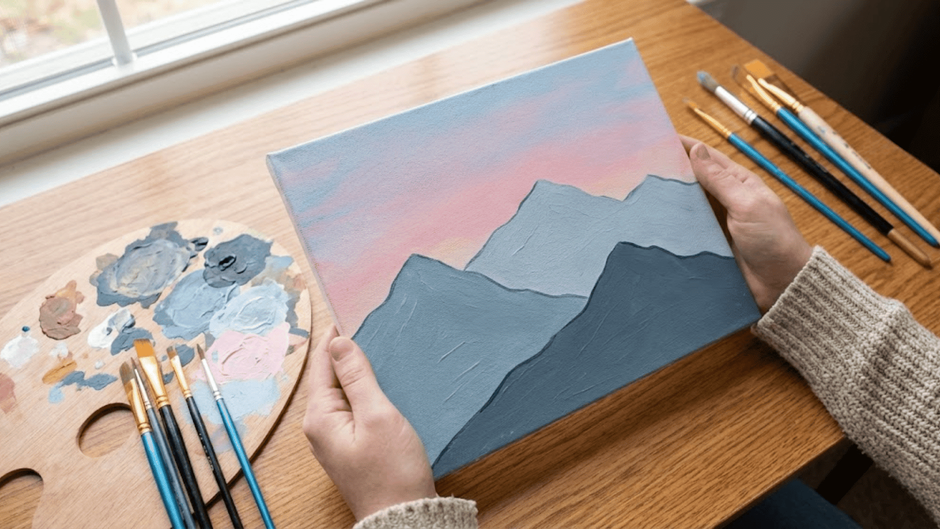minimalist mountain silhouettes