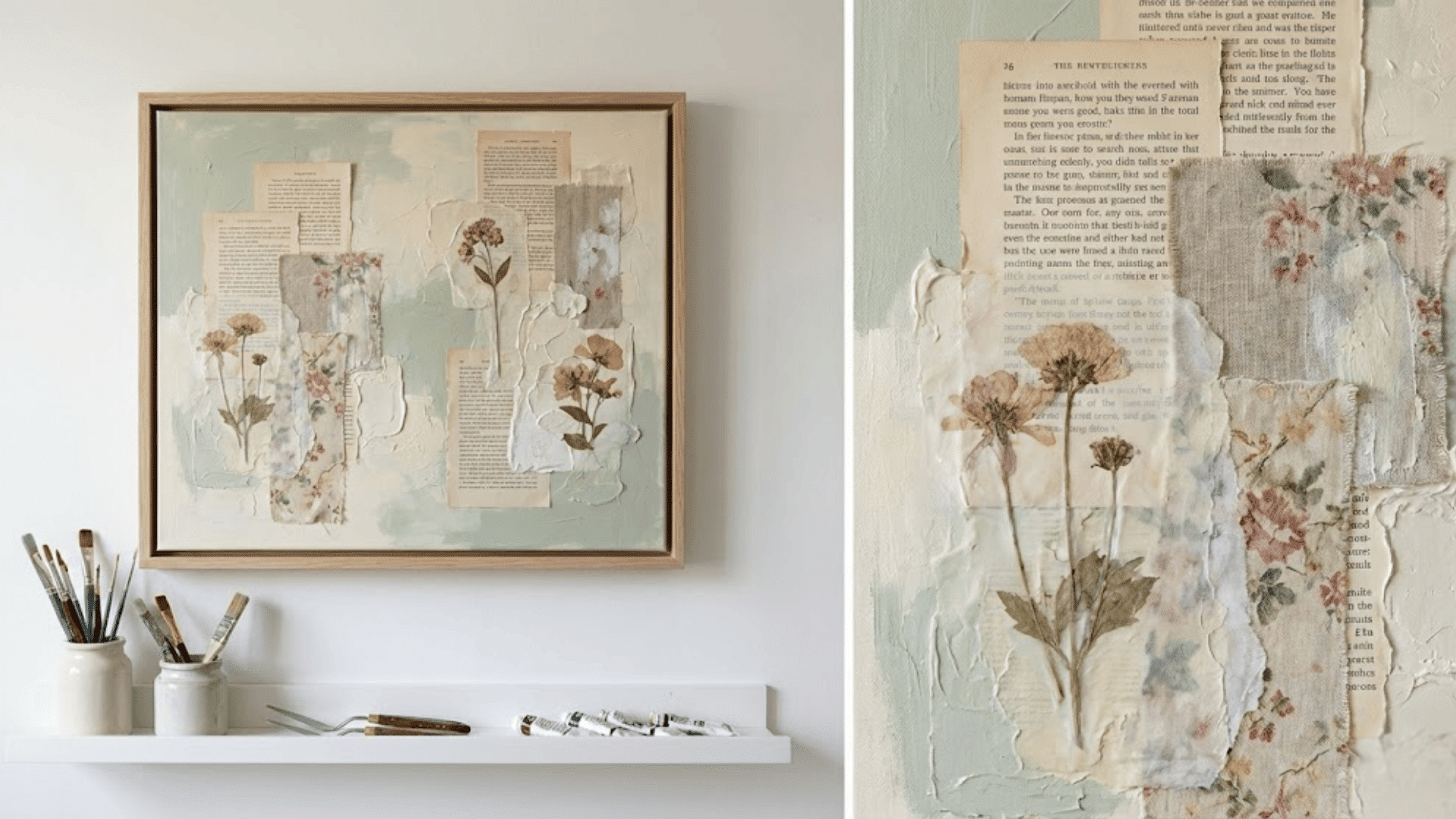 mixed media wall art