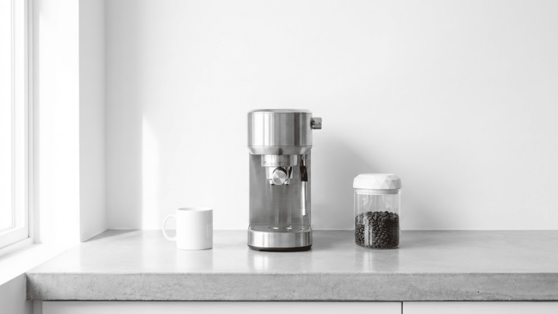 modern minimalist coffee bar