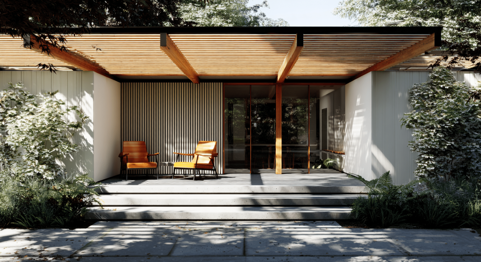 modern wood slat cover
