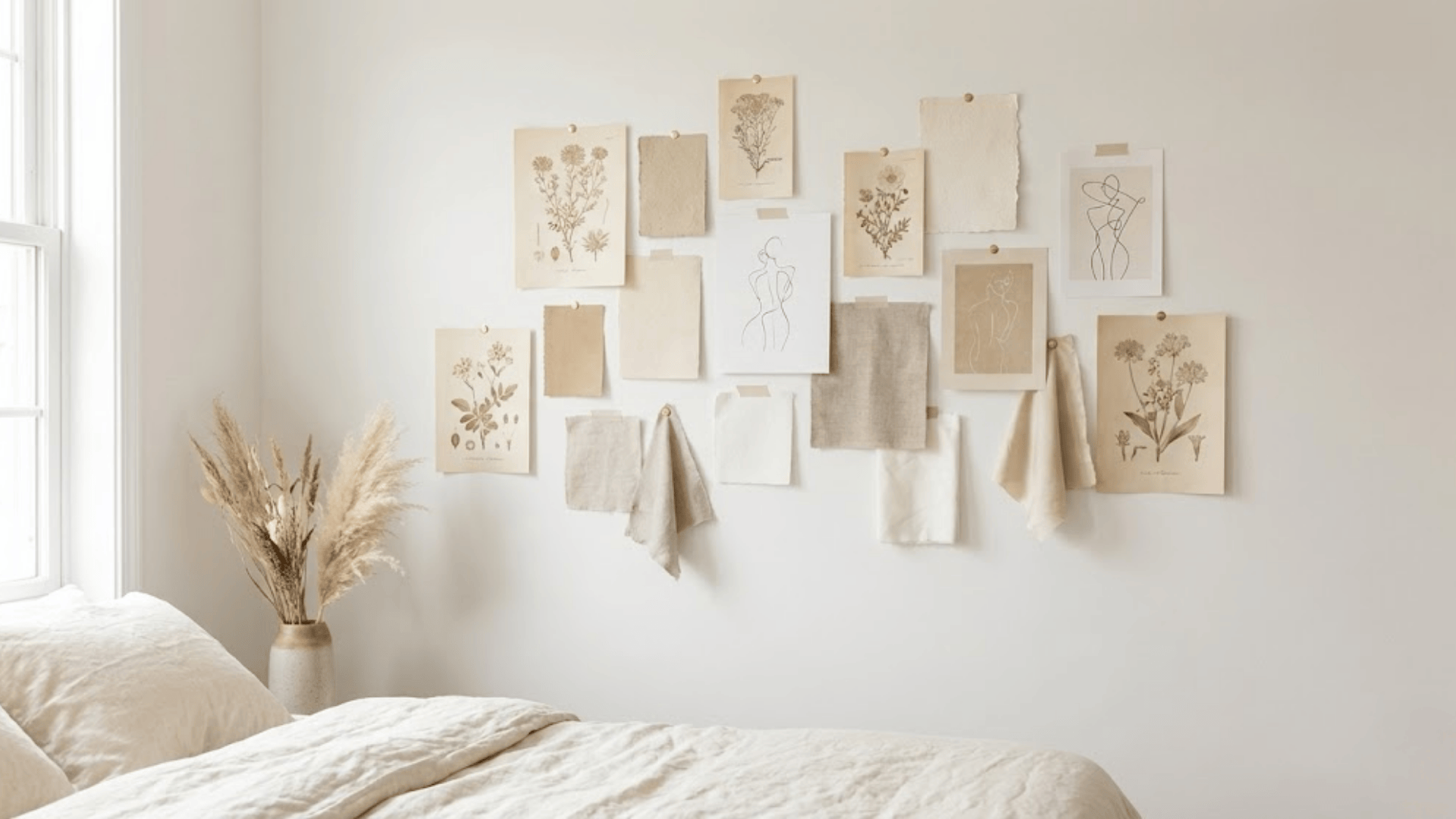 monochrome wall collage theme