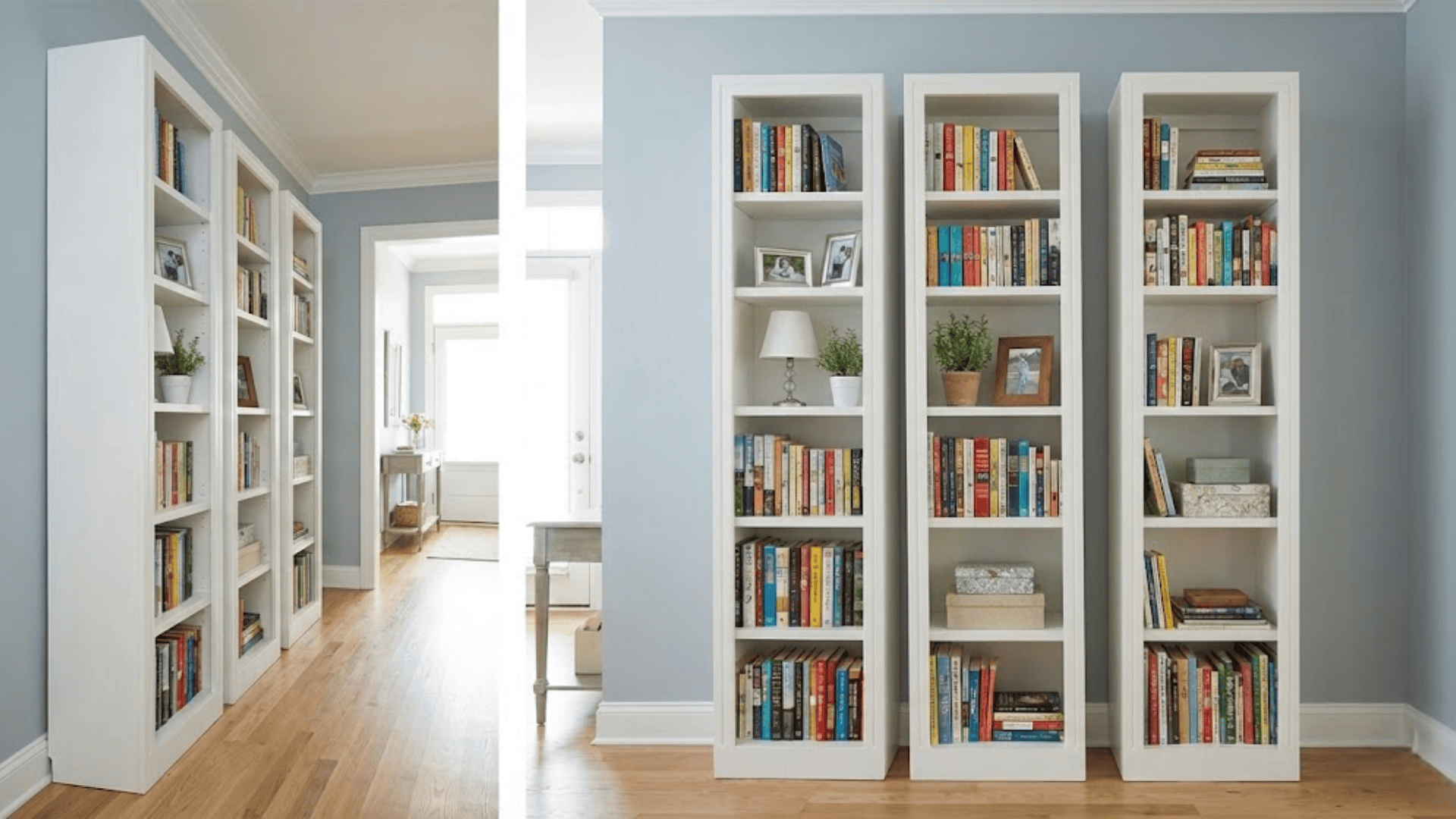 narrow or floating shelves