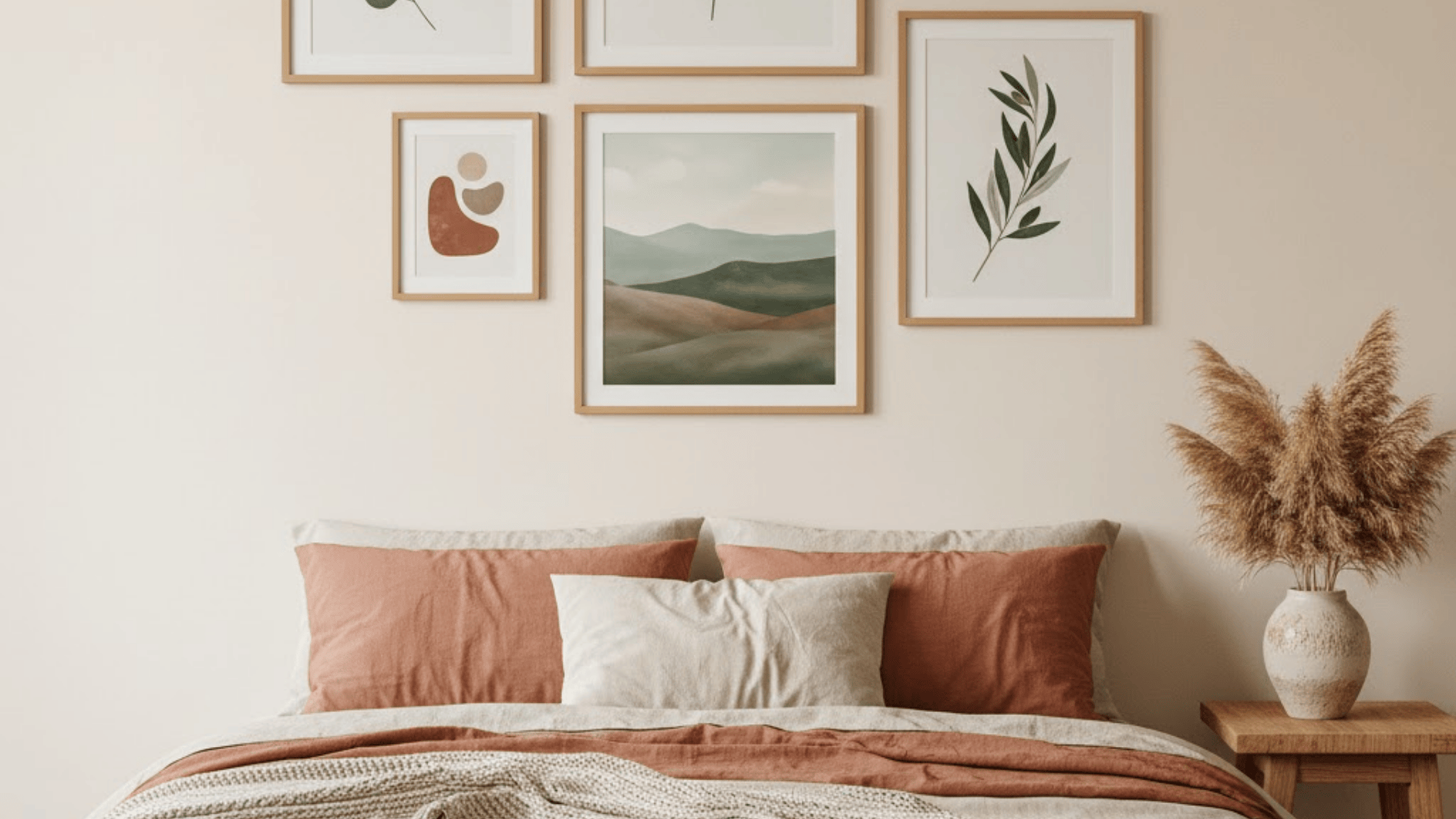 nature themed prints and soft earth palettes