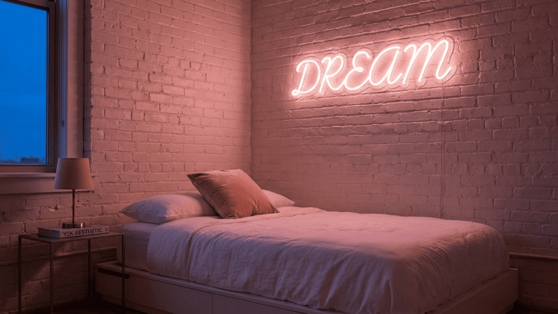 neon sign accent wall