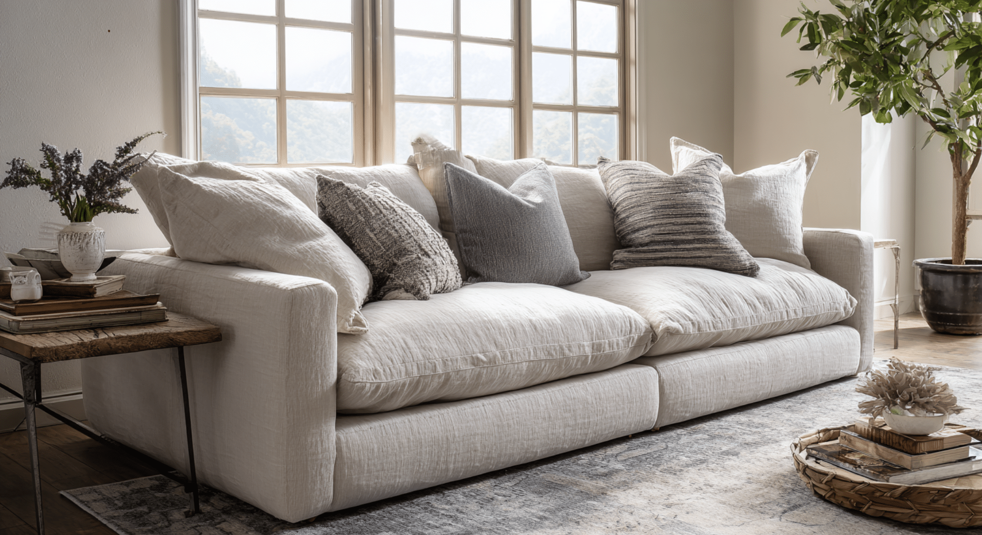 oversized or deep sofas