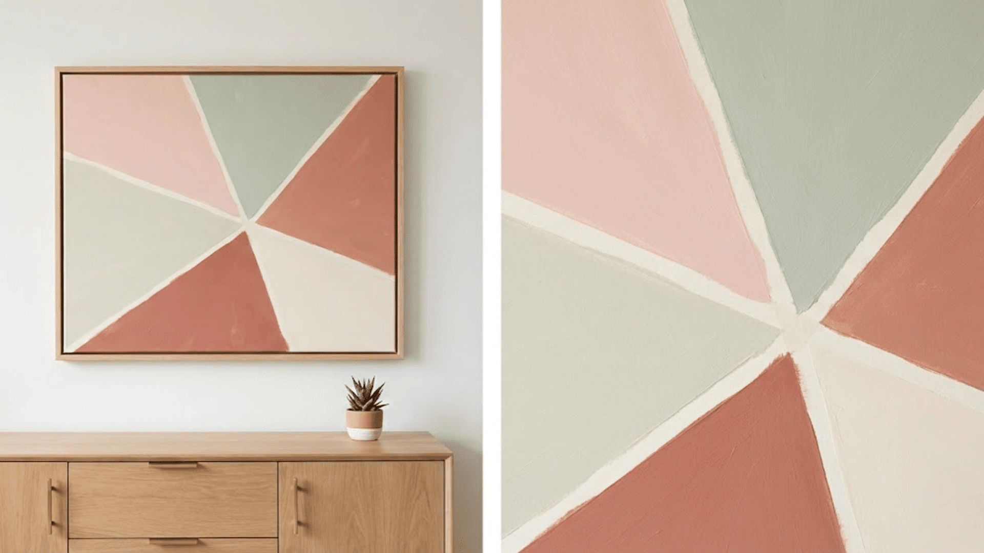 paint and tape geometric design