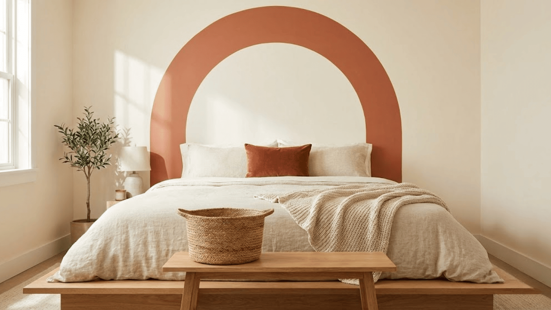 painted arch mural for depth