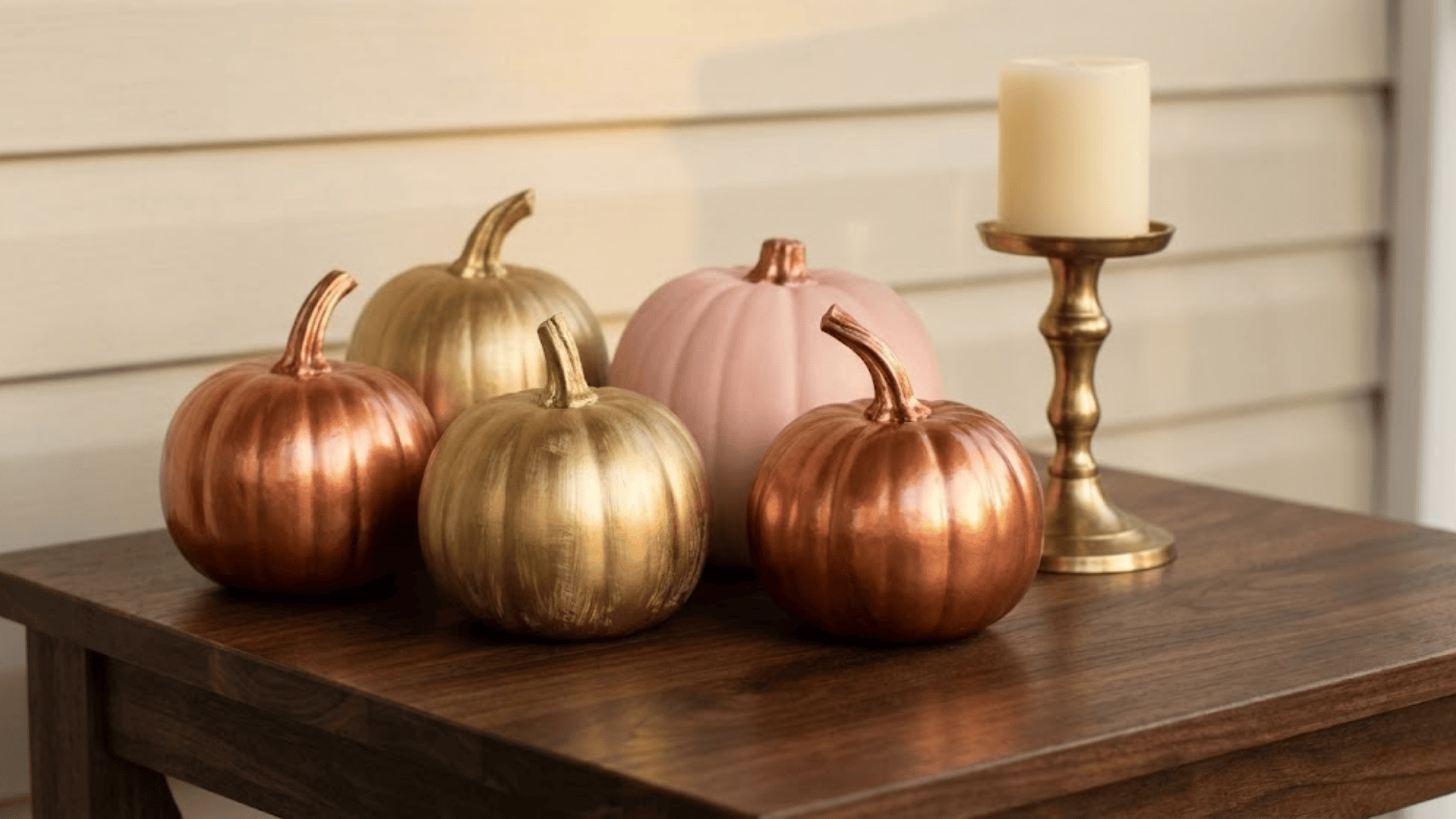 painted or metallic pumpkins