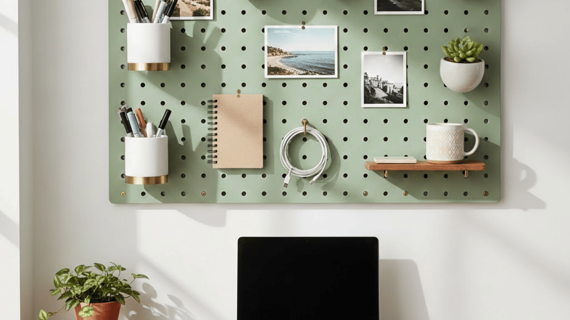 pegboard organization wall