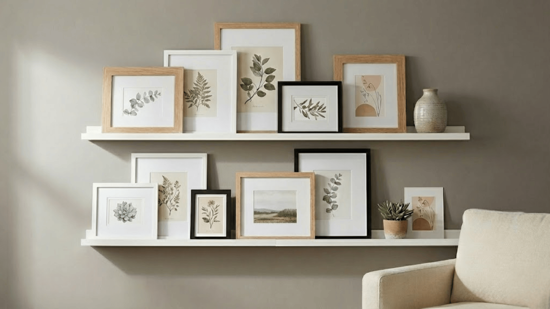 picture ledge gallery wall