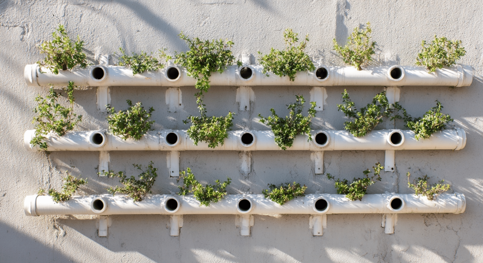 pvc pipe garden with clean finish